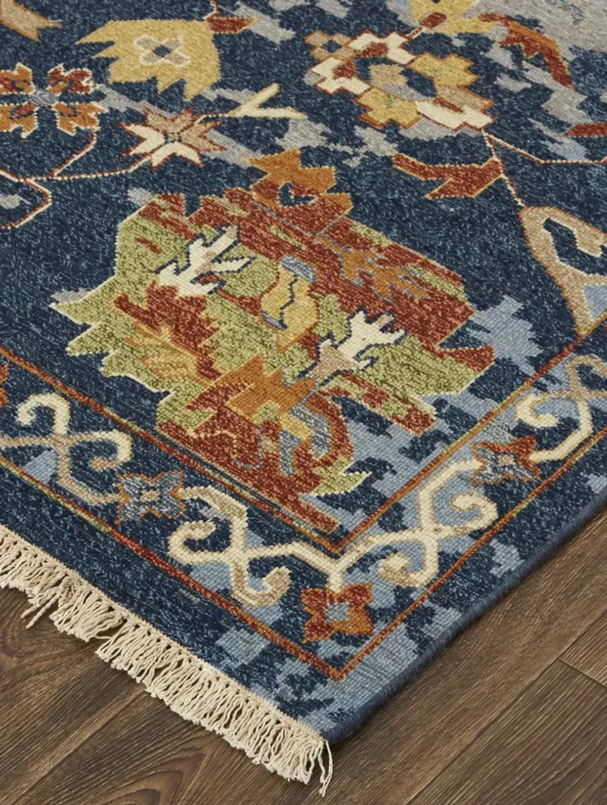 Leylan 0587F 11'6" x 15' Blue/Orange/Red Rug