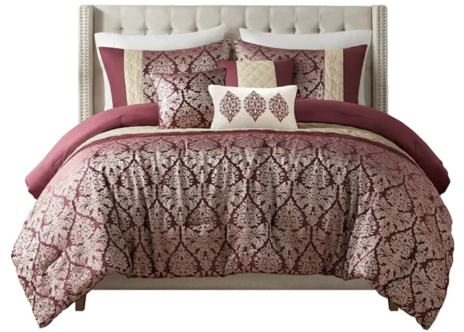 Gracie Mills Delilah 6 Piece Jacquard Comforter Set - Full/Queen