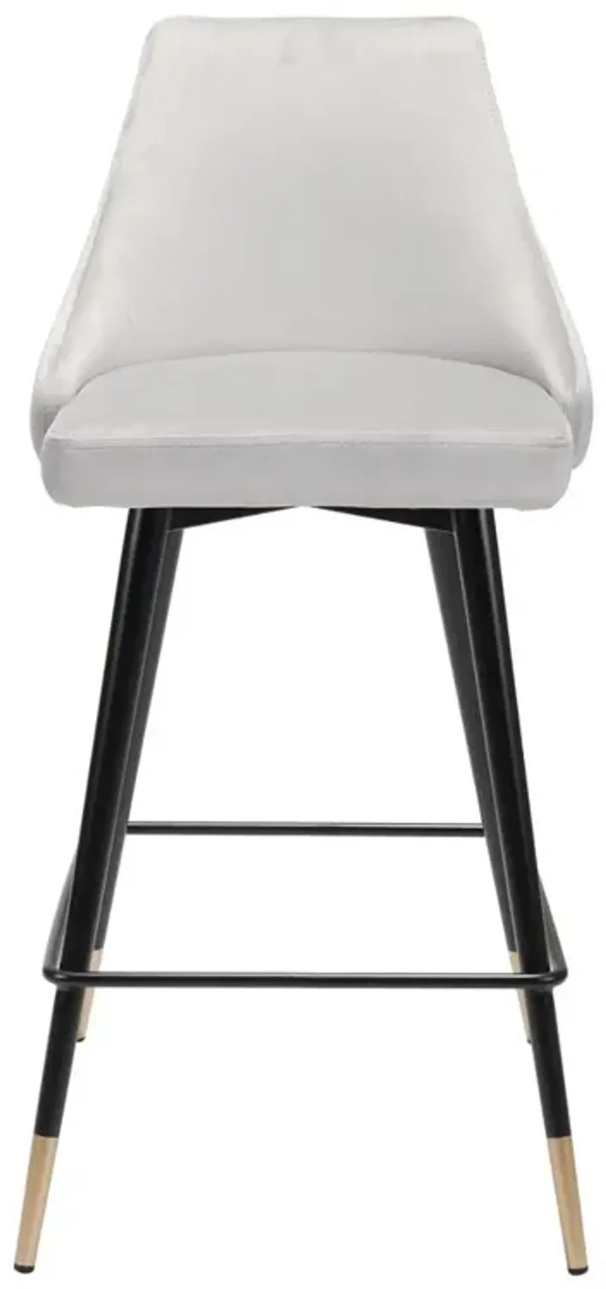 Belen Kox Piccolo Counter Chair, Gray Velvet, Belen Kox