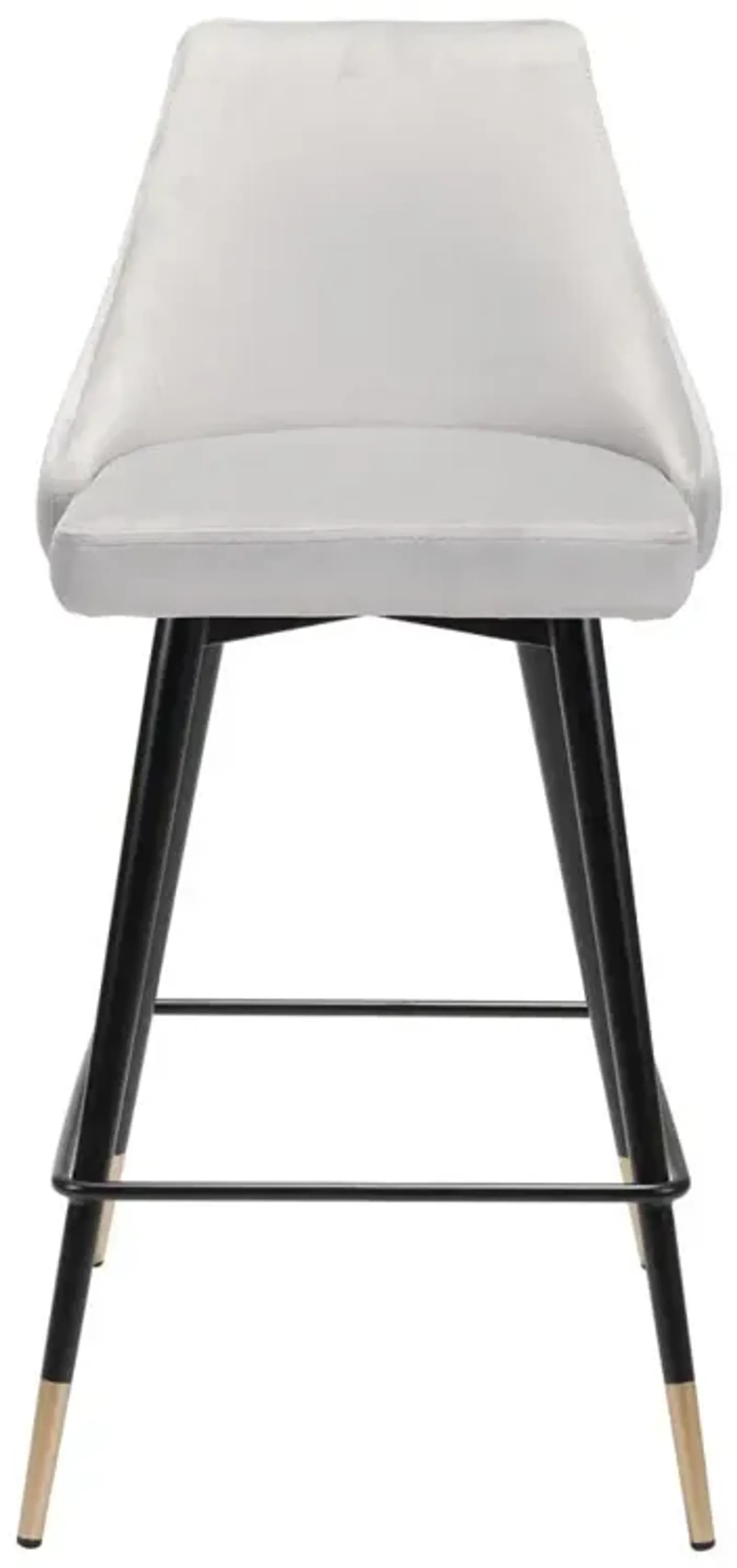 Belen Kox Piccolo Counter Chair, Gray Velvet, Belen Kox