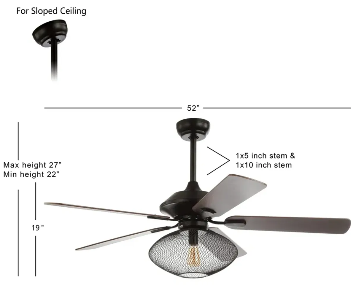 Clift 1-Light Mid-century LED Ceiling Fan With Remote