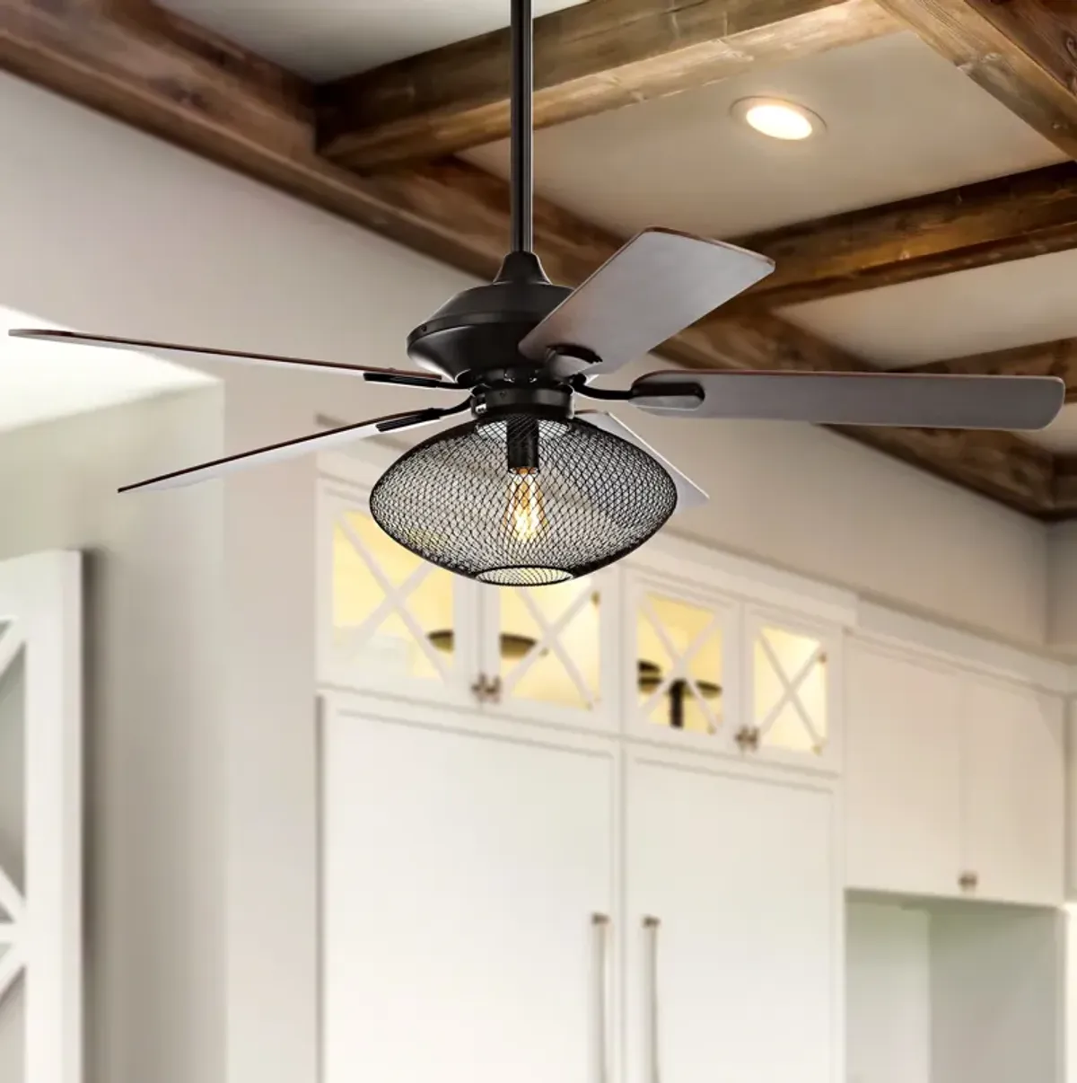 Clift 1-Light Mid-century LED Ceiling Fan With Remote