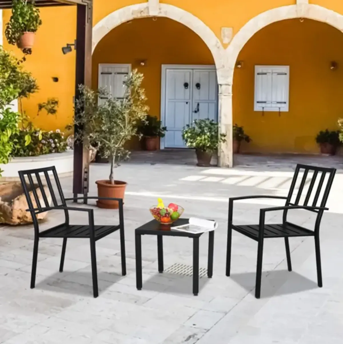 Fashionable and Simple Wrought Iron Side Table