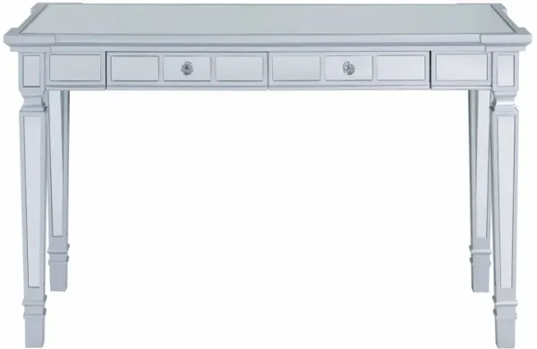 Mirrored Writing Desk with Two Drawers for Chic and Organized Workspace