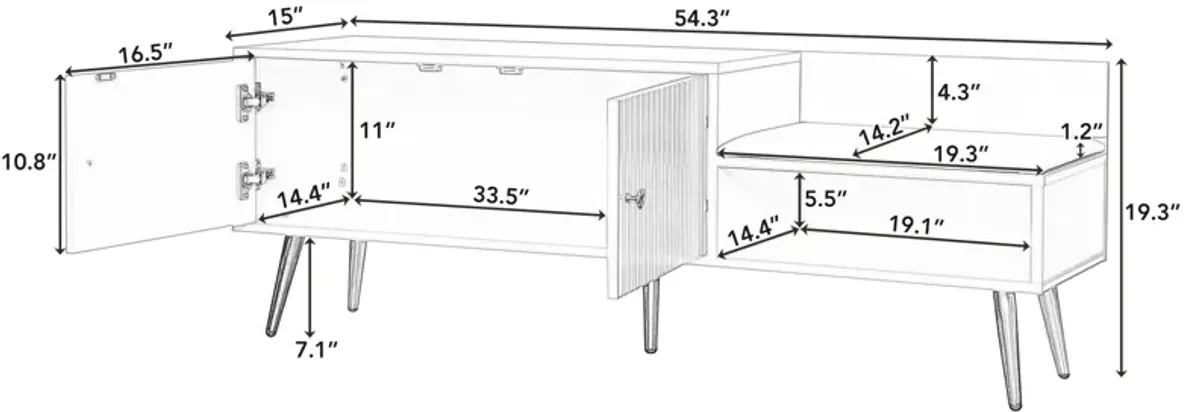 Modern Shoe Storage Bench Cabinet