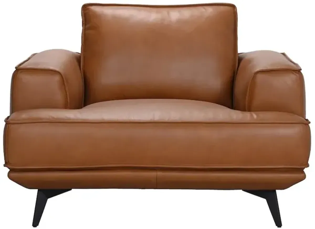Porter Designs Pirelli Full-Grain Leather Chair, Brown