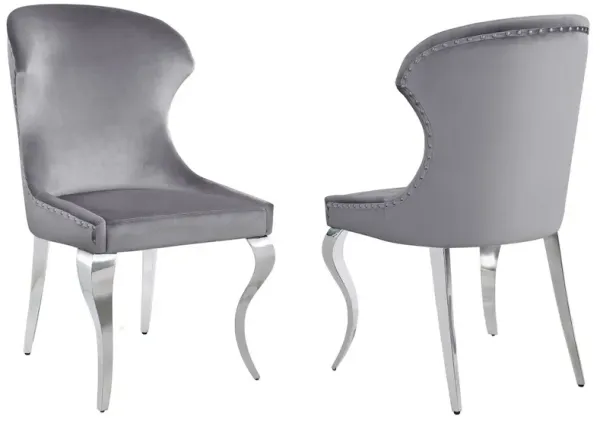Cheyanne Upholstered Dining Side Chair Grey (Set of 2)