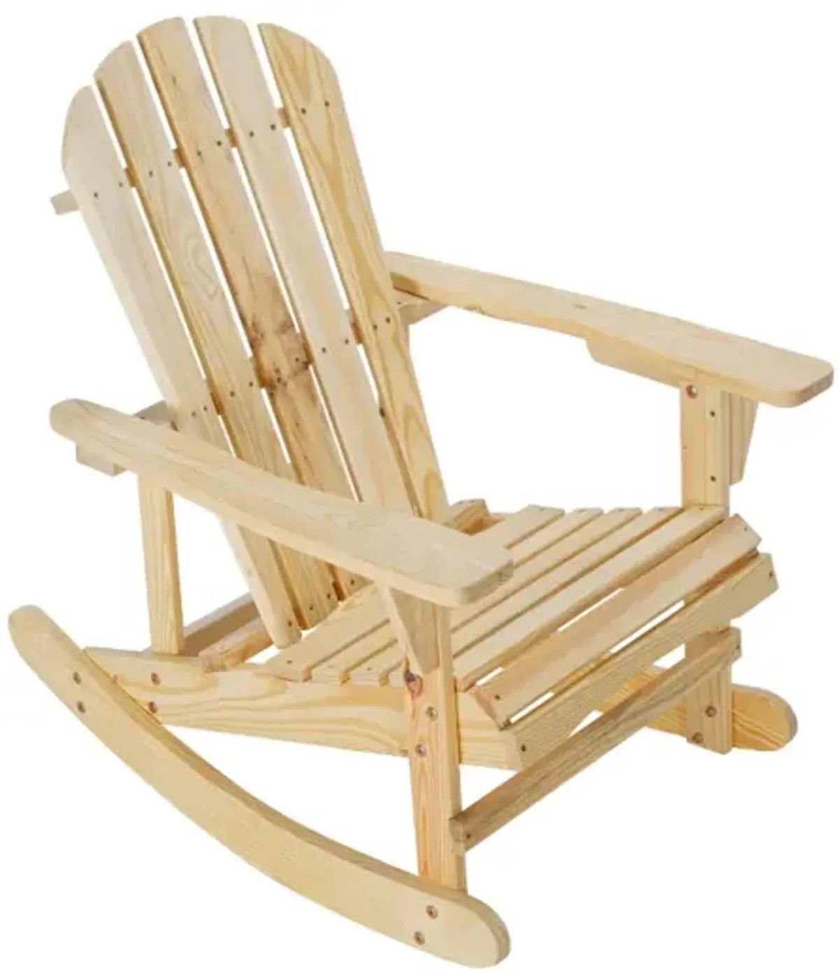 Adirondack Rocking Chair Solid Wood Chairs Finish Outdoor Furniture For Patio, Backyard, Garden