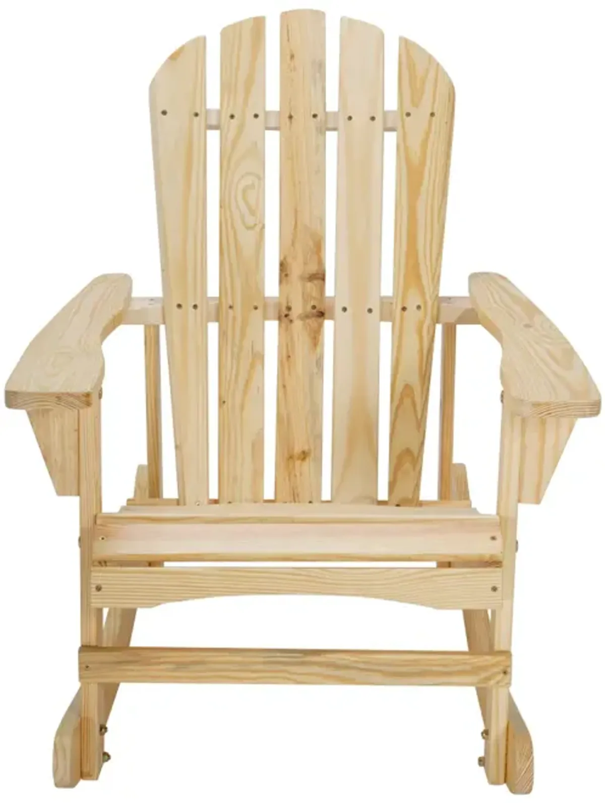 Adirondack Rocking Chair Solid Wood Chairs Finish Outdoor Furniture For Patio, Backyard, Garden