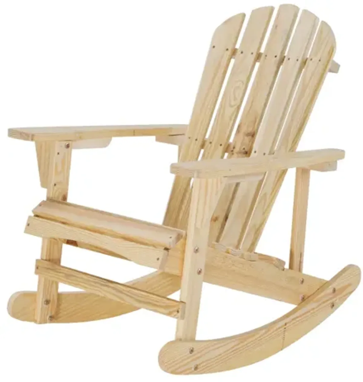 Adirondack Rocking Chair Solid Wood Chairs Finish Outdoor Furniture For Patio, Backyard, Garden