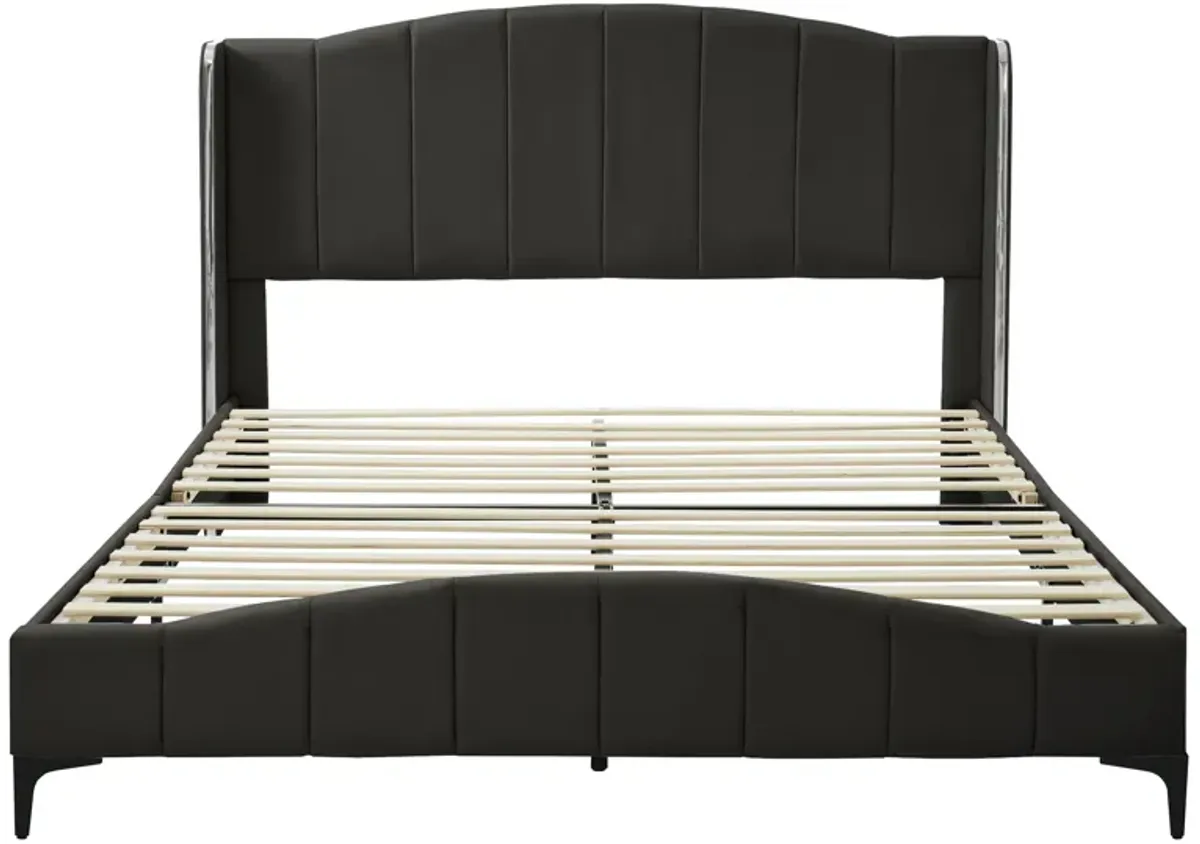 Merax PU Leather Upholstered Platform Bed