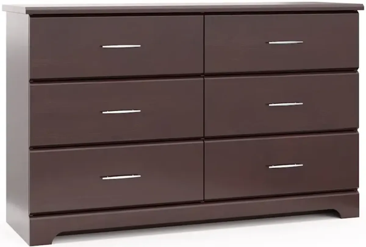 Storkcraft Brookside 6 Drawer Double Dresser (Espresso)