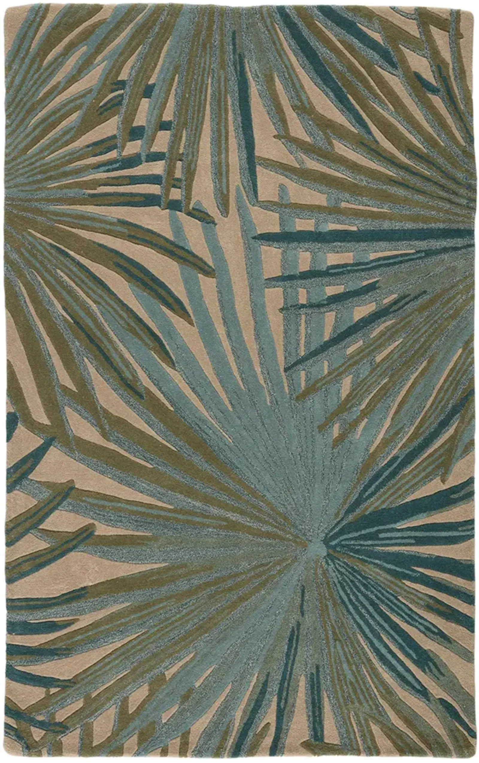 Coastal Seaside Palmetto Blue 10' x 14' Rug