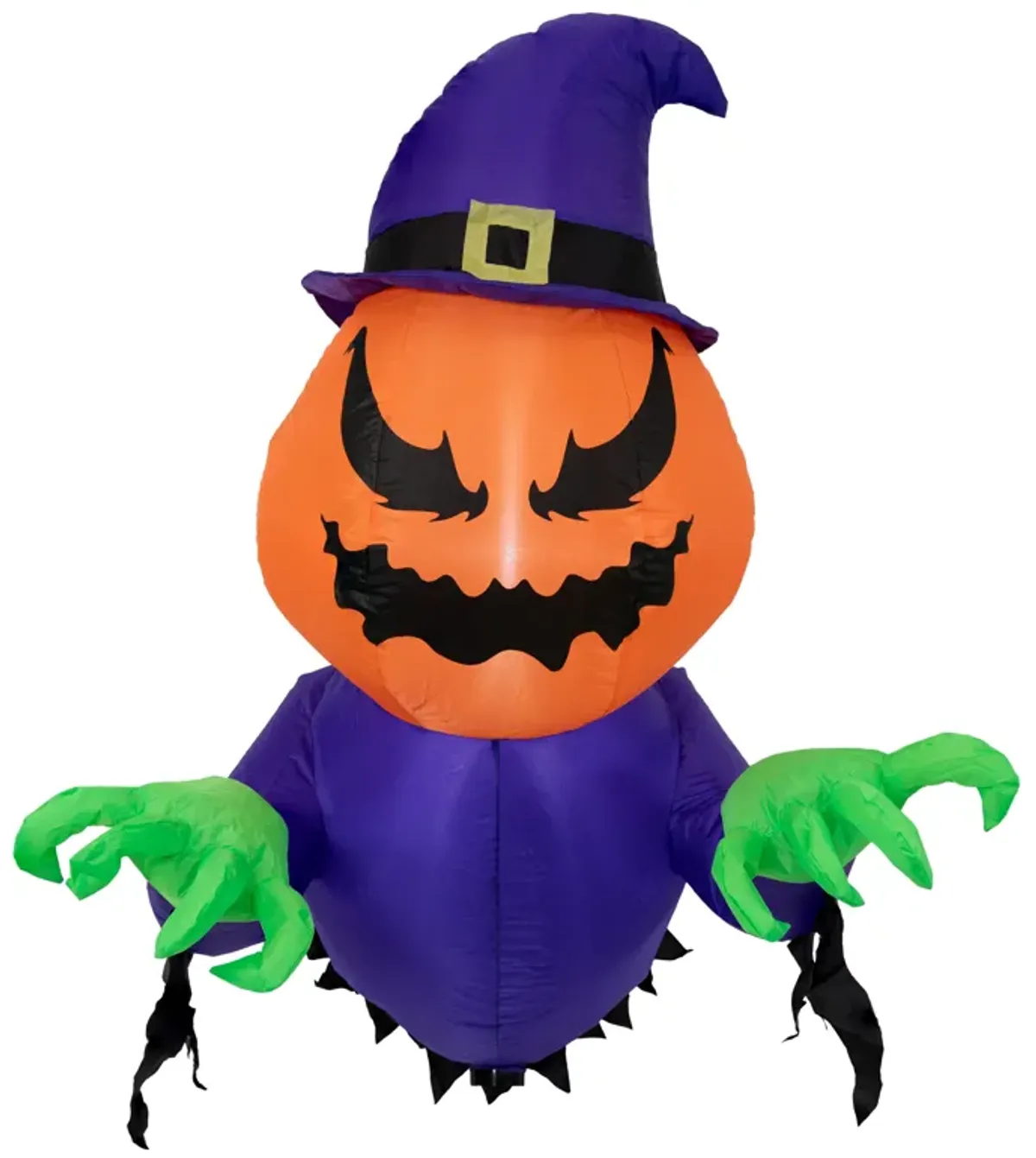 Sunnydaze Pumpkin Jack and Ghost Window Inflatable Halloween Decoration