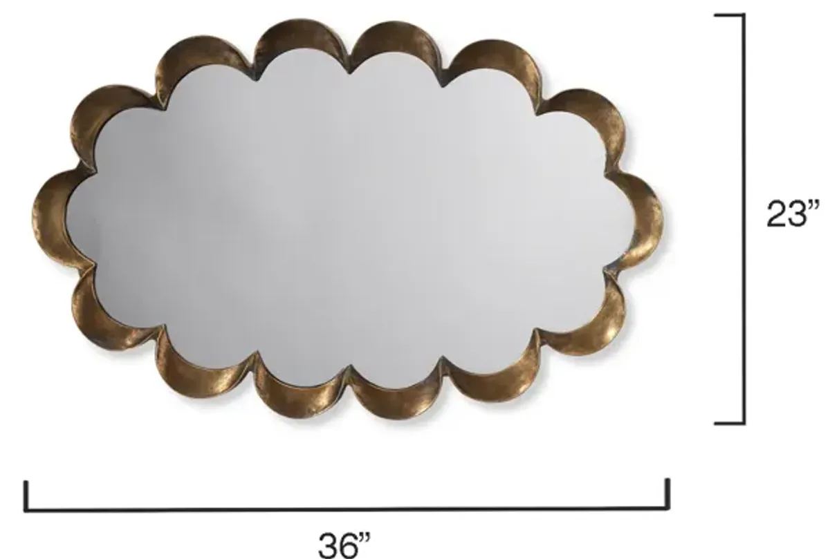 Scalloped Steel Mirror