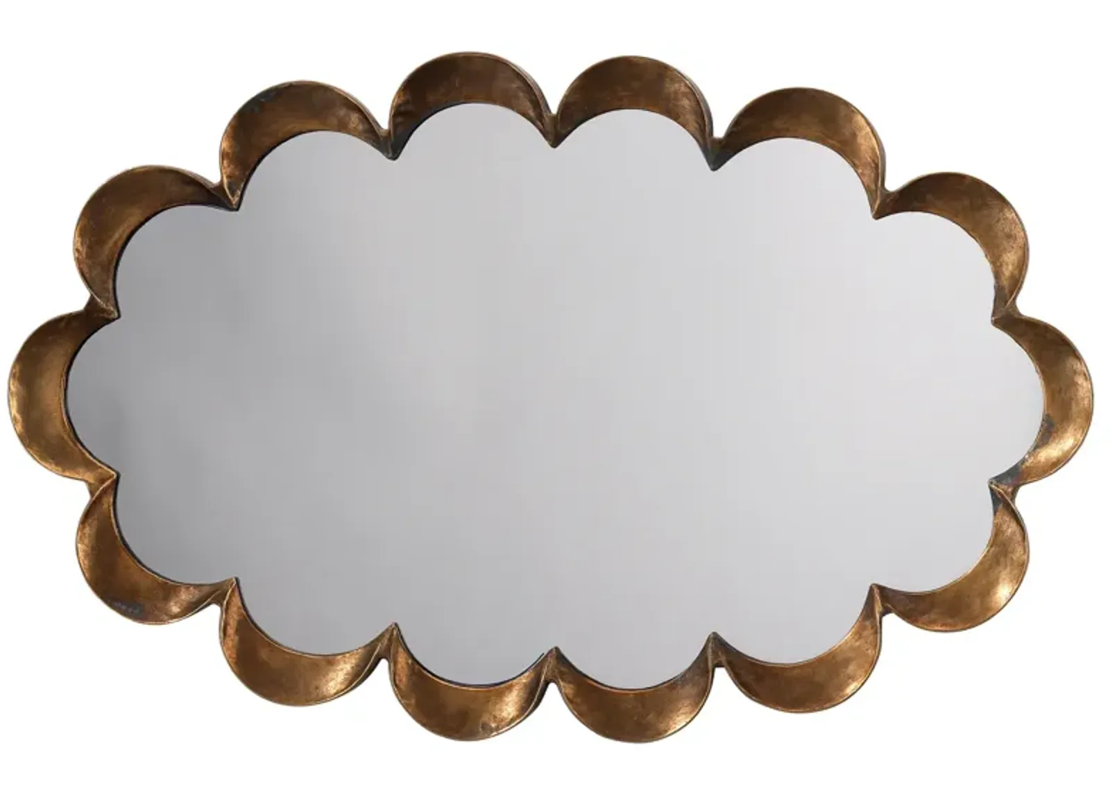 Scalloped Steel Mirror