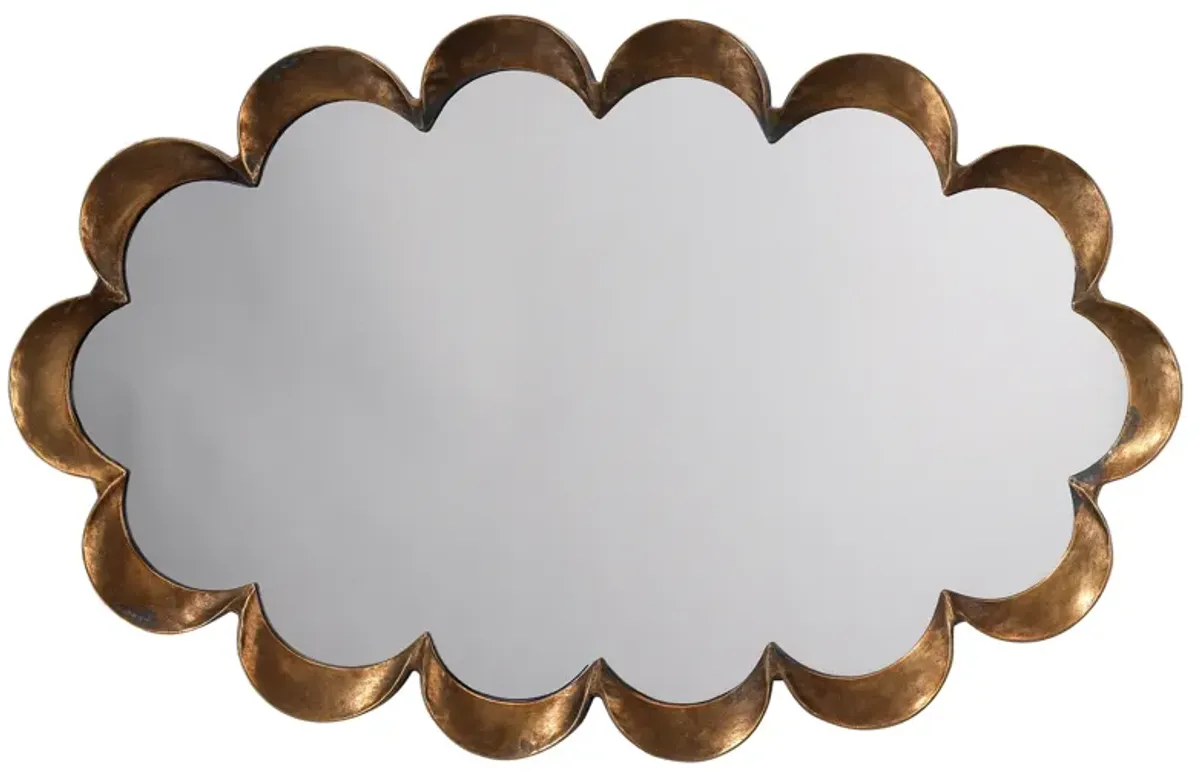 Scalloped Steel Mirror