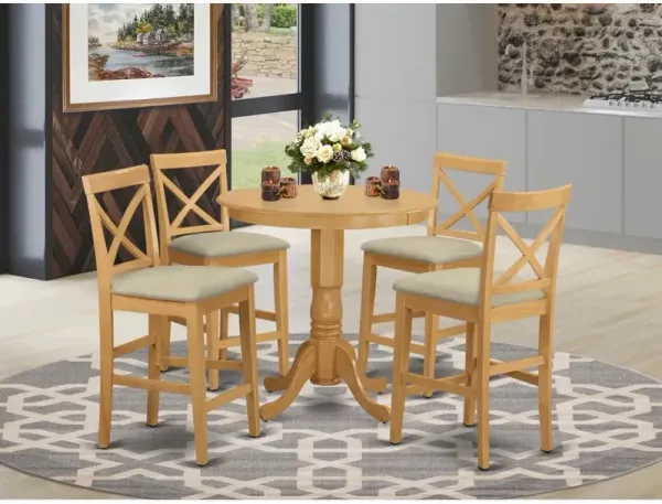 5 Pc Dining counter height set-pub Table and 4 counter height stool