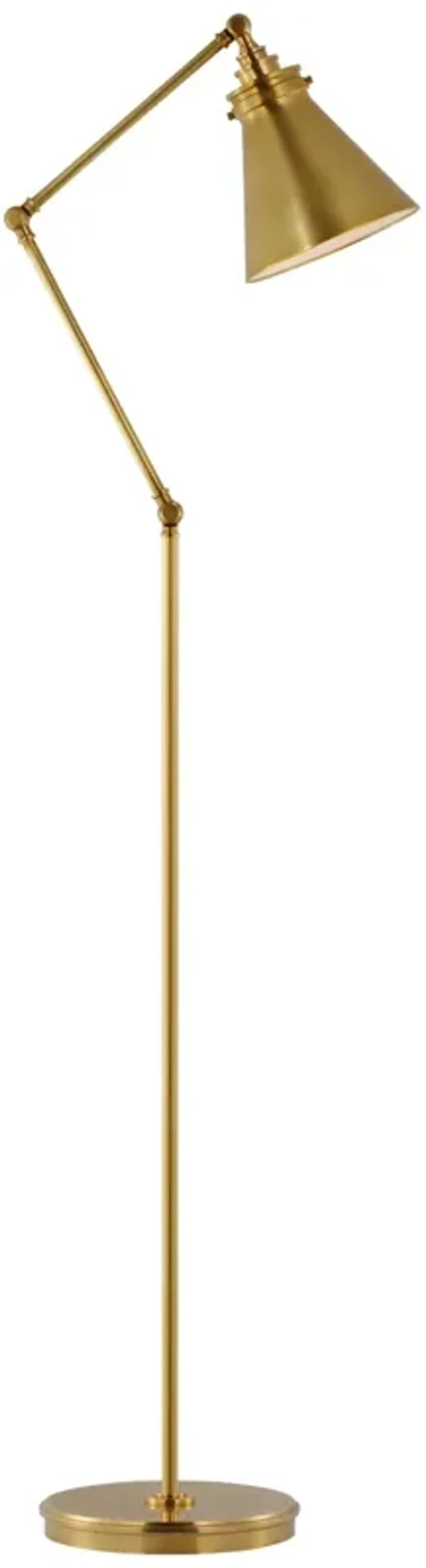 Parkington Medium Articulating Floor Lamp in Antique-Burnished Brass