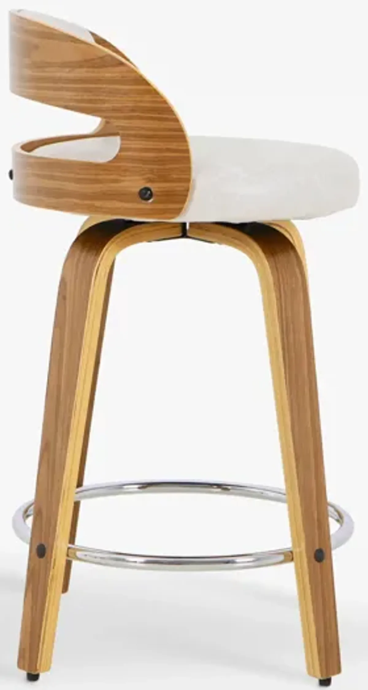 Modern Upholstered Swivel Counter Height Stool