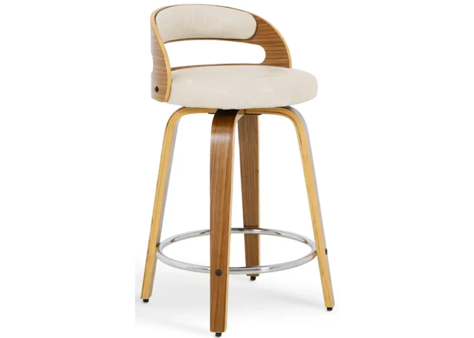 Modern Upholstered Swivel Counter Height Stool