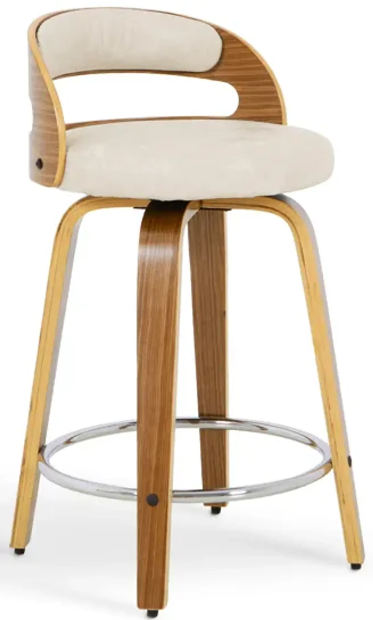 Modern Upholstered Swivel Counter Height Stool