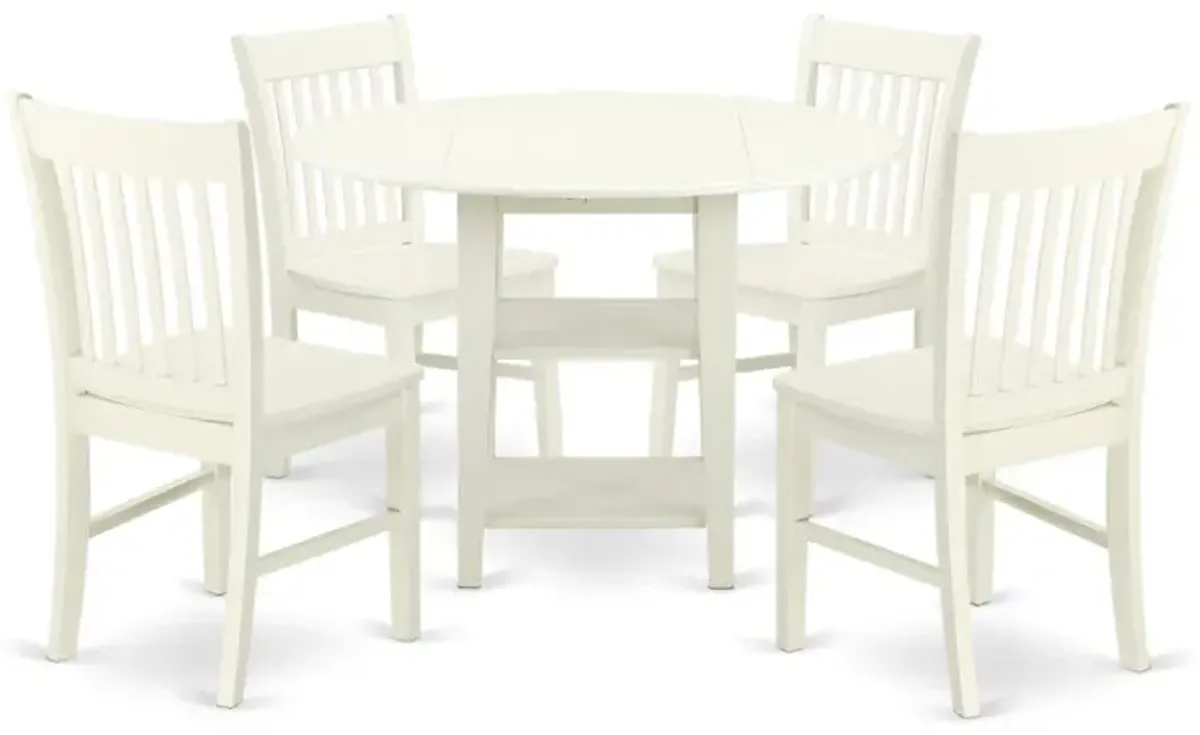 Dining Room Set Linen White, SUNO5-LWH-W