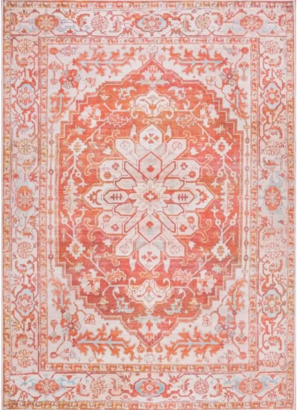 Asa Ornate Medallion Machine-Washable Area Rug