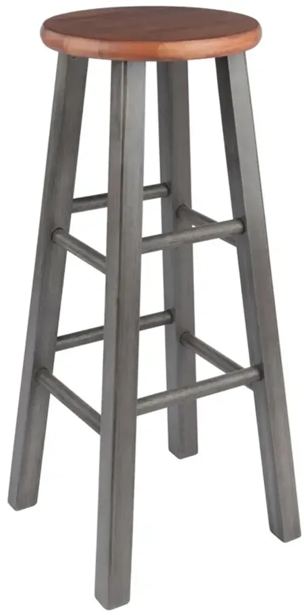 Ivy Bar Stool 29", Rustic Teak / Gray Finish