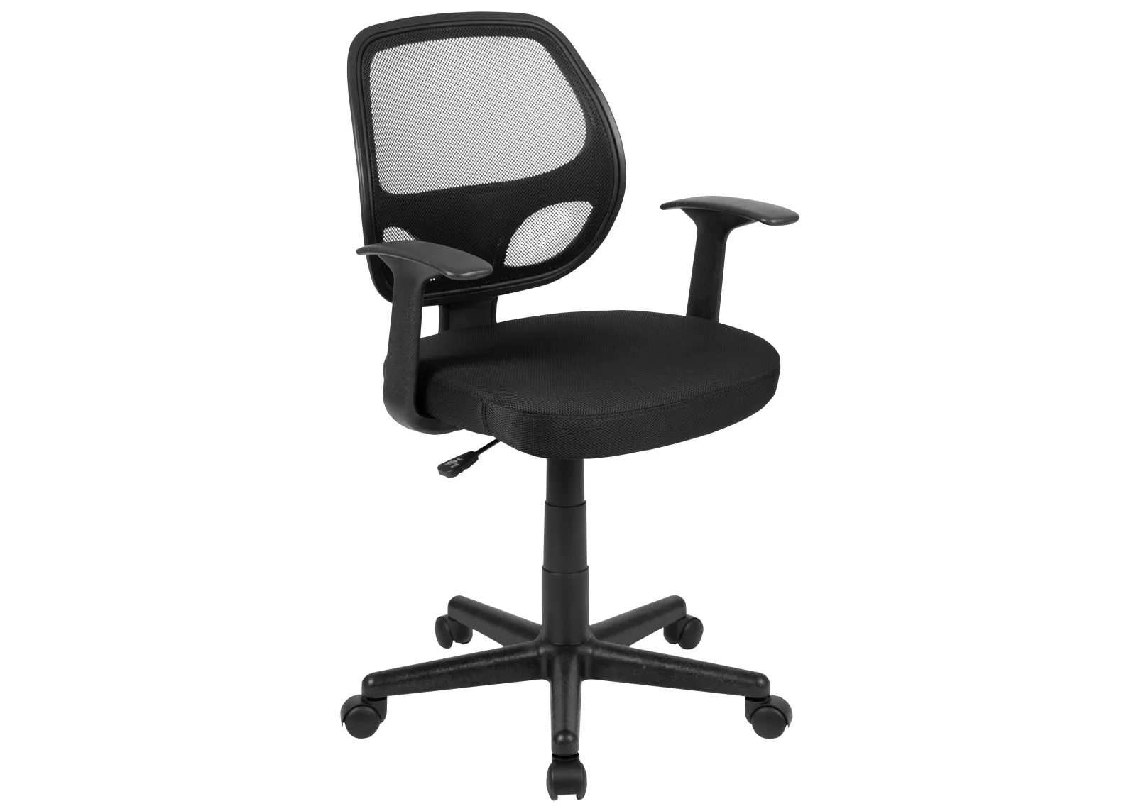 Flash Fundamentals Mid-Back Gray Mesh Swivel Ergonomic Task Office Chair with Arms