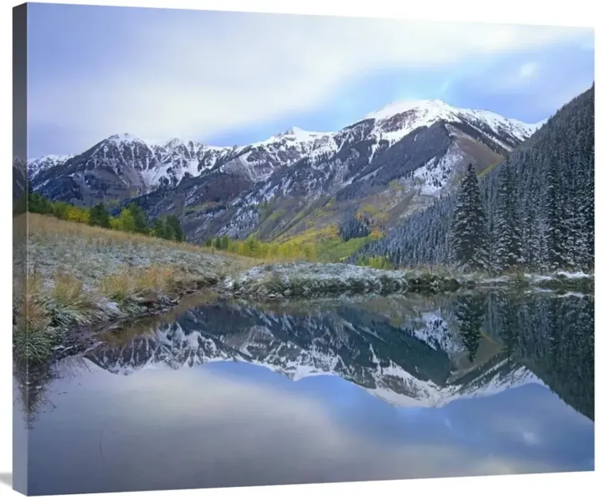 Pond and mountains, Maroon Bells-Snowmass Wilderness Area, Colorado-Canvas Art-36x29.88