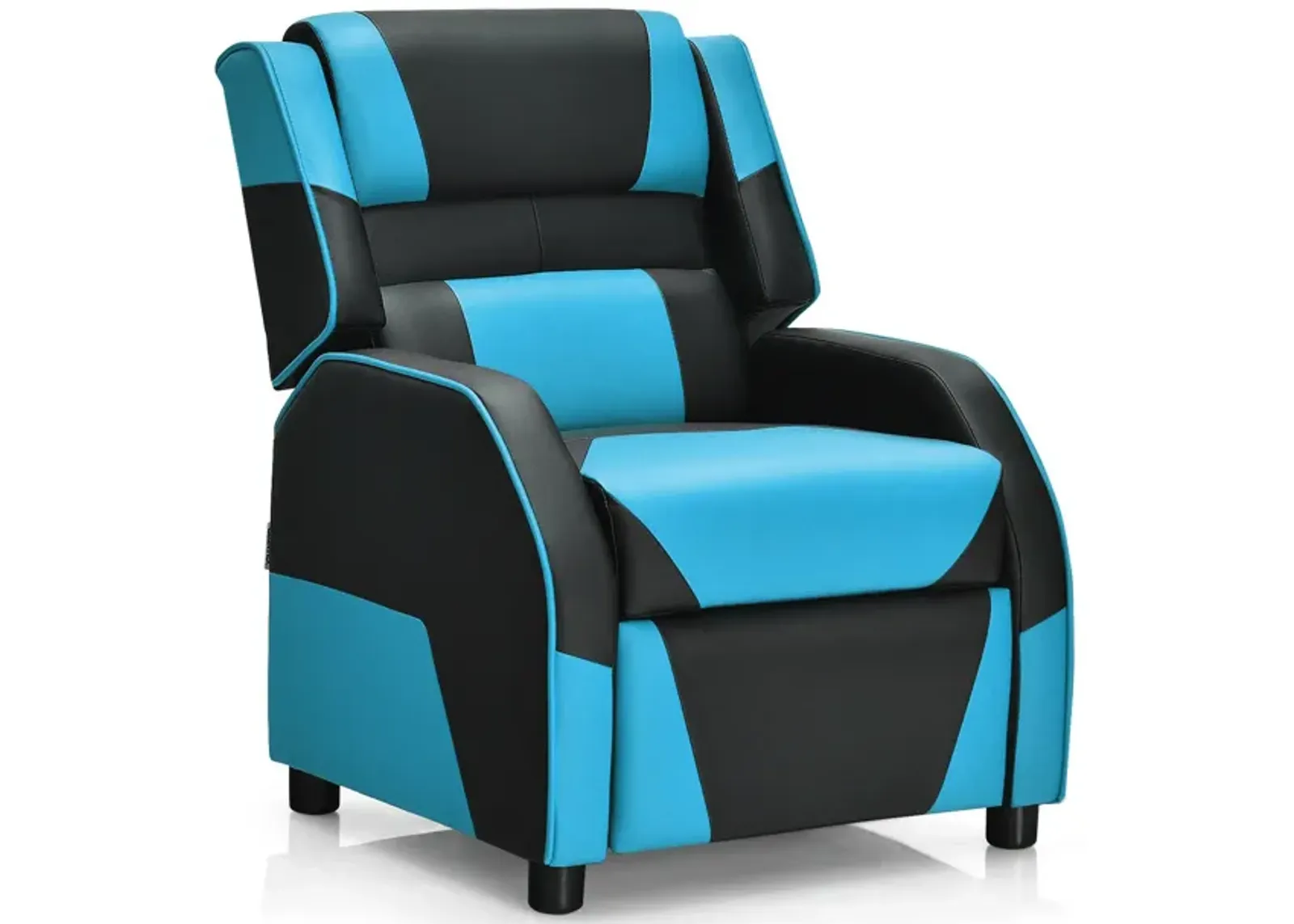 Kids Youth PU Leather Gaming Sofa Recliner with Headrest and Footrest