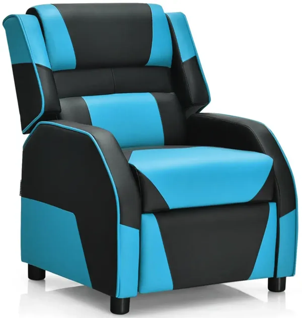 Kids Youth PU Leather Gaming Sofa Recliner with Headrest and Footrest