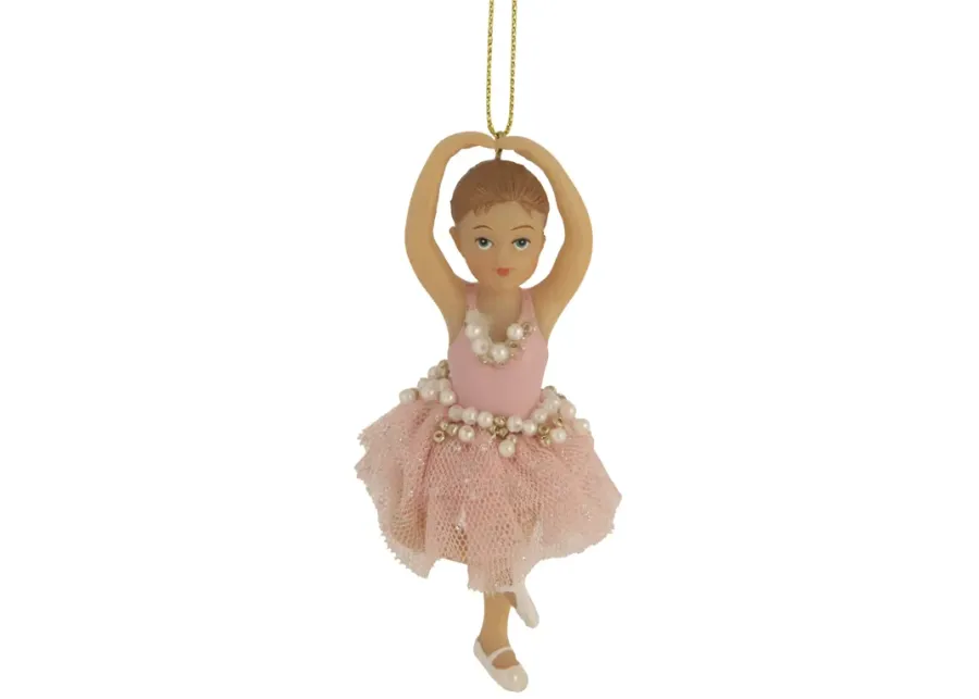 4.25" Pretty in Pink Ballerina Girl Christmas Ornament