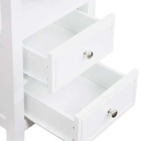 Convenience Concepts Melbourne 2 Drawer End Table with Charging Station and Shelf