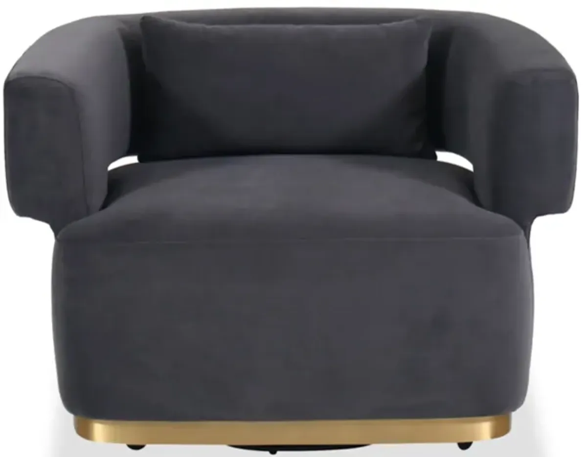 Bella Asphalt Swivel Chair