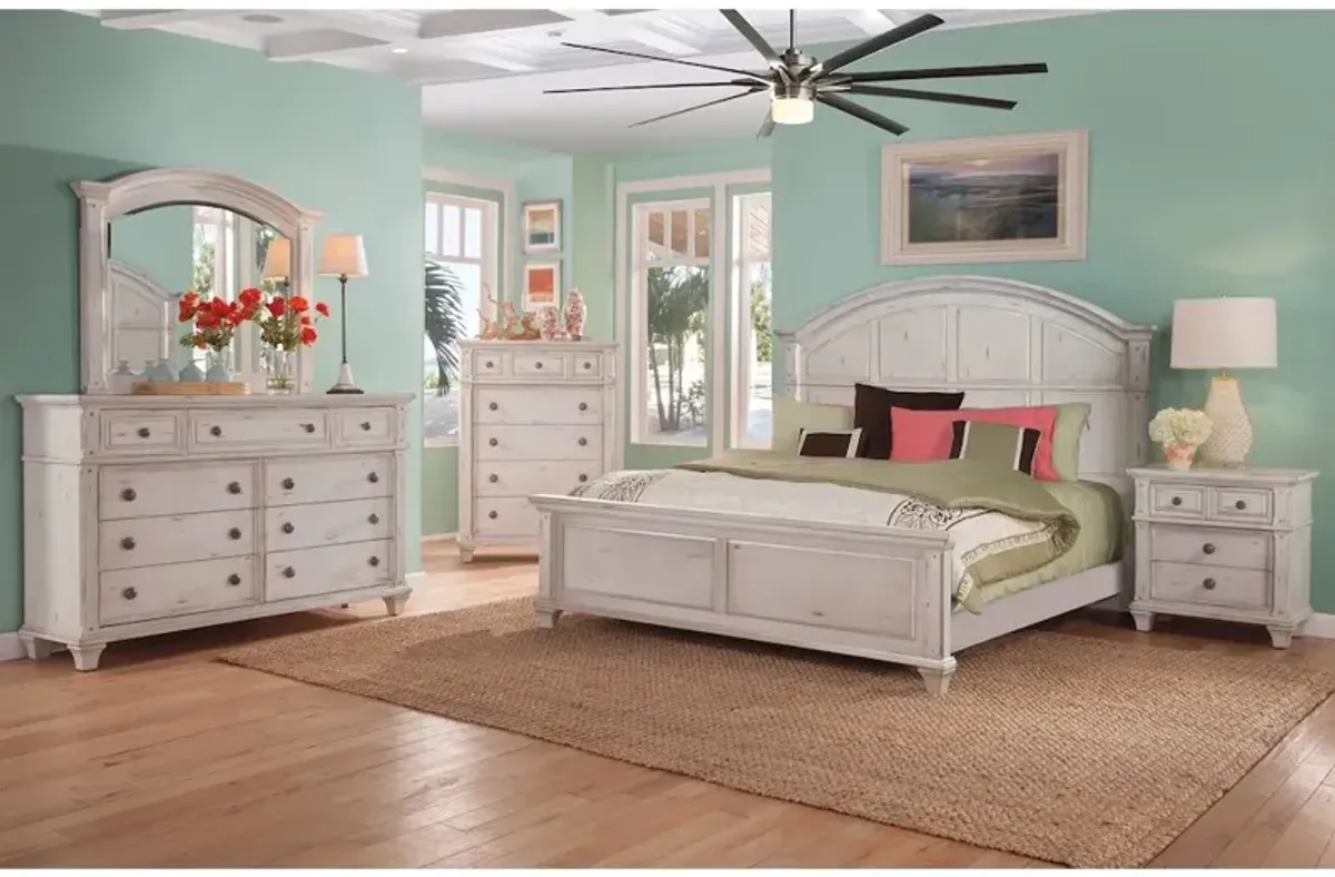 American Woodcrafters Sedona Dresser with Mirror - Cobblestone White