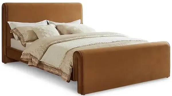 Meridian Furniture Sloan Saddle Velvet Queen Bed
