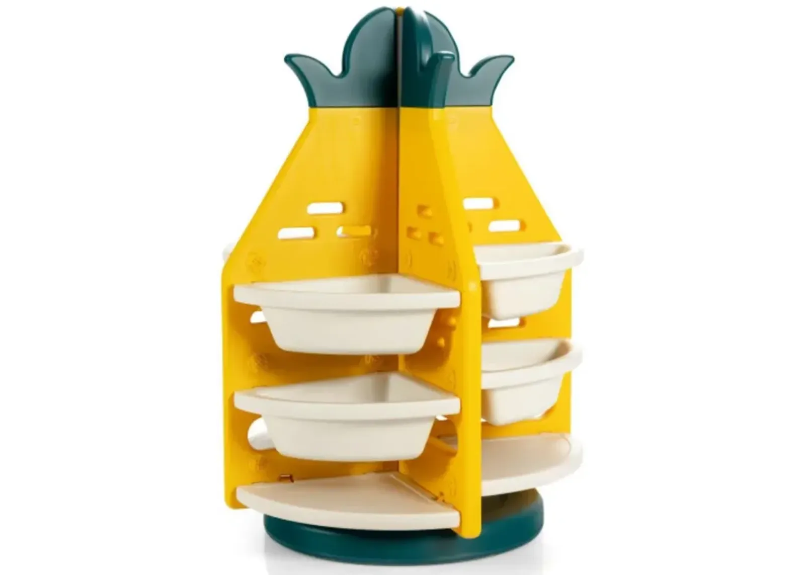 Kids Toy Storage Organizer with 360° Revolving Pineapple Shelf