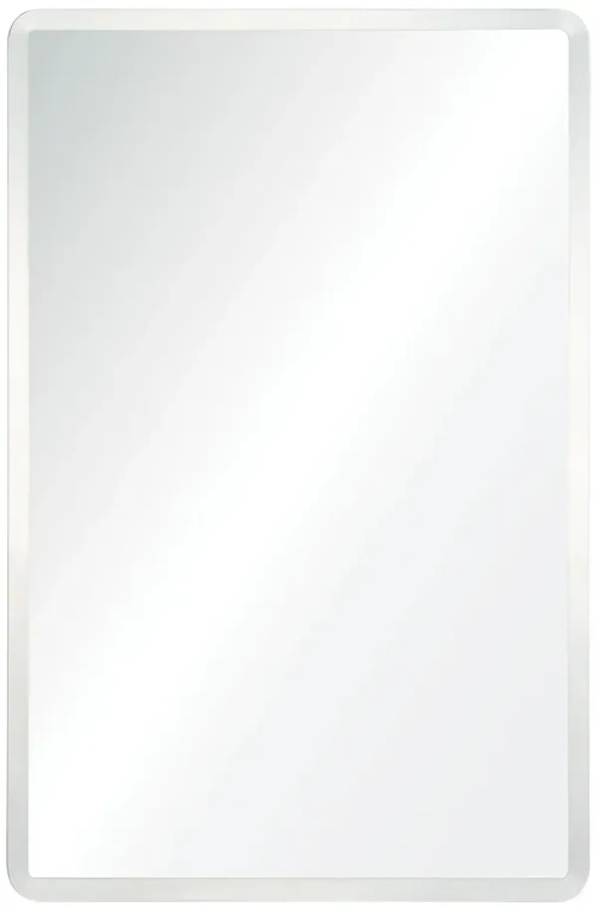 36" Clear Unframed Beveled Rectangular Wall Mirror