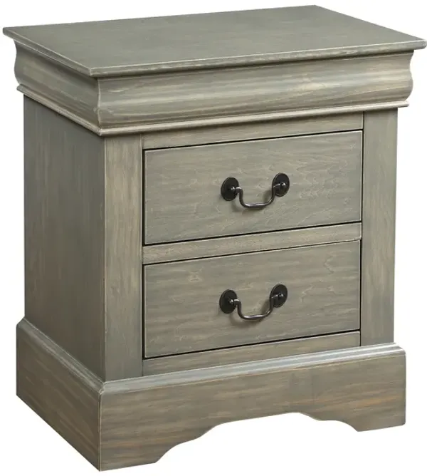 ACME Louis Philippe III Nightstand , Antique Gray