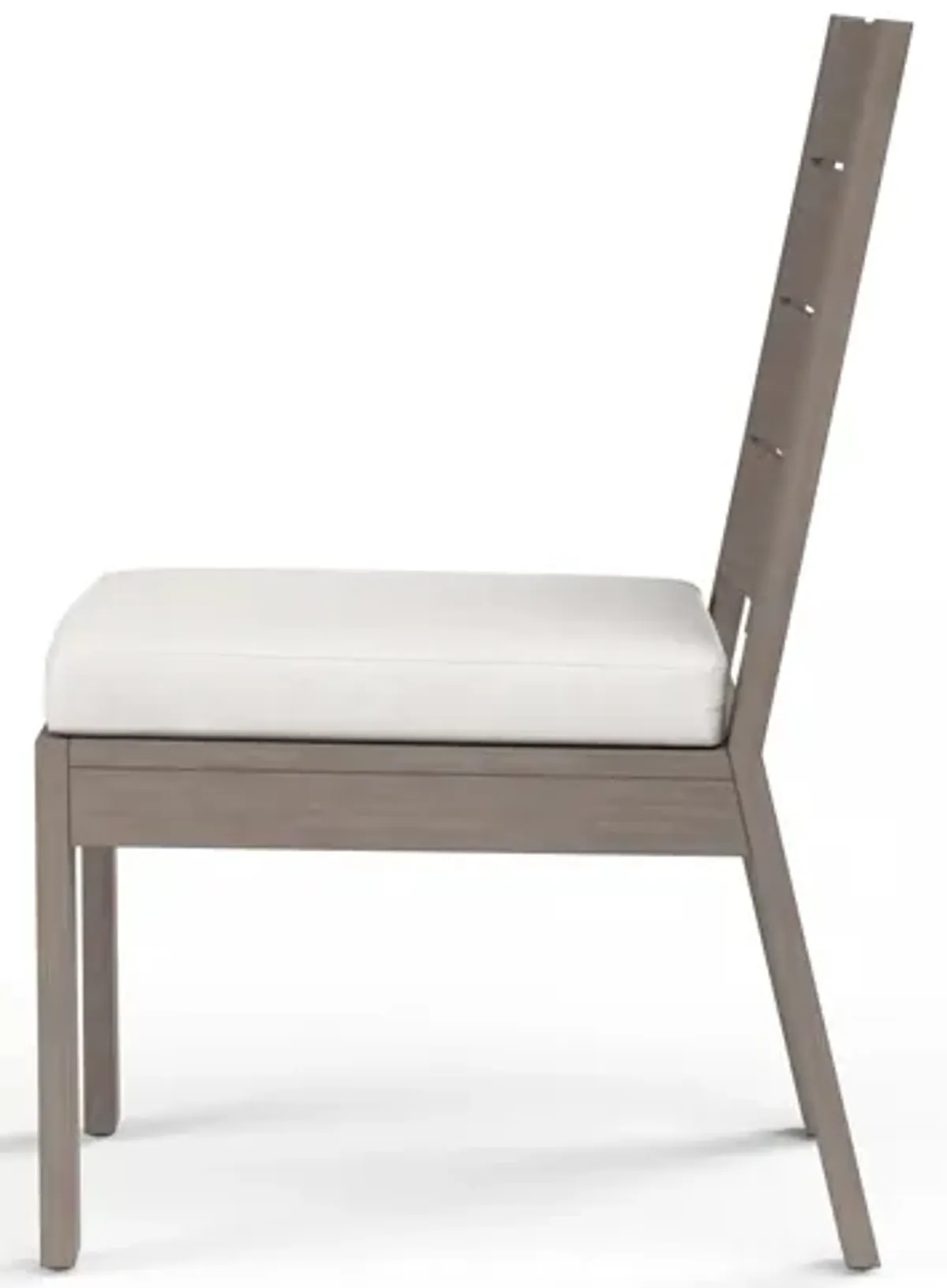 Laguna Armless Dining Chair in Canvas Flax, No Welt