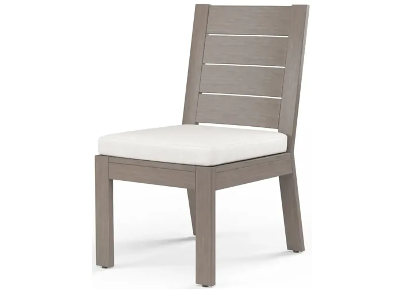 Laguna Armless Dining Chair in Canvas Flax, No Welt