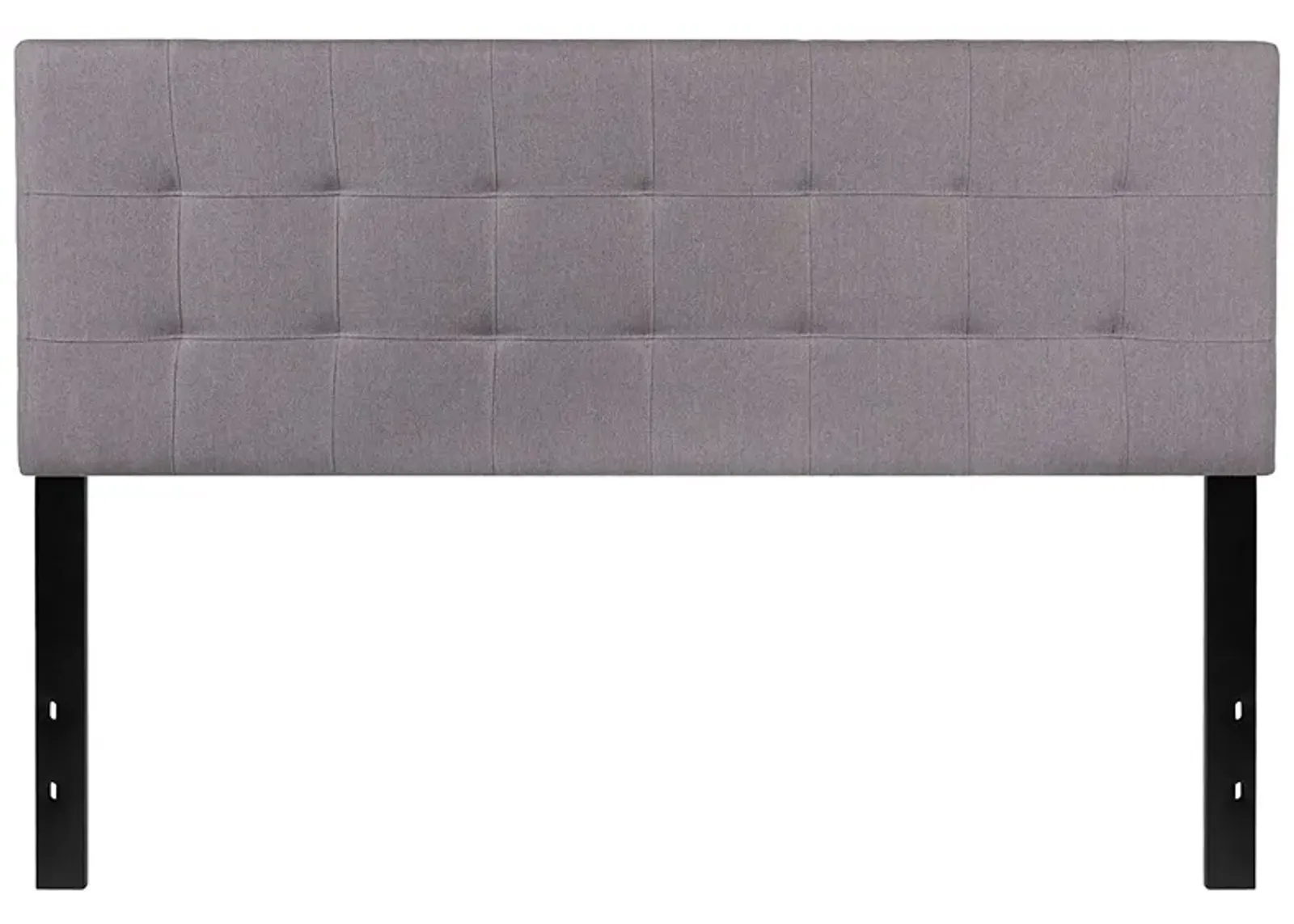 QuikFurn Queen size Modern Light Grey Fabric Upholstered Panel Headboard