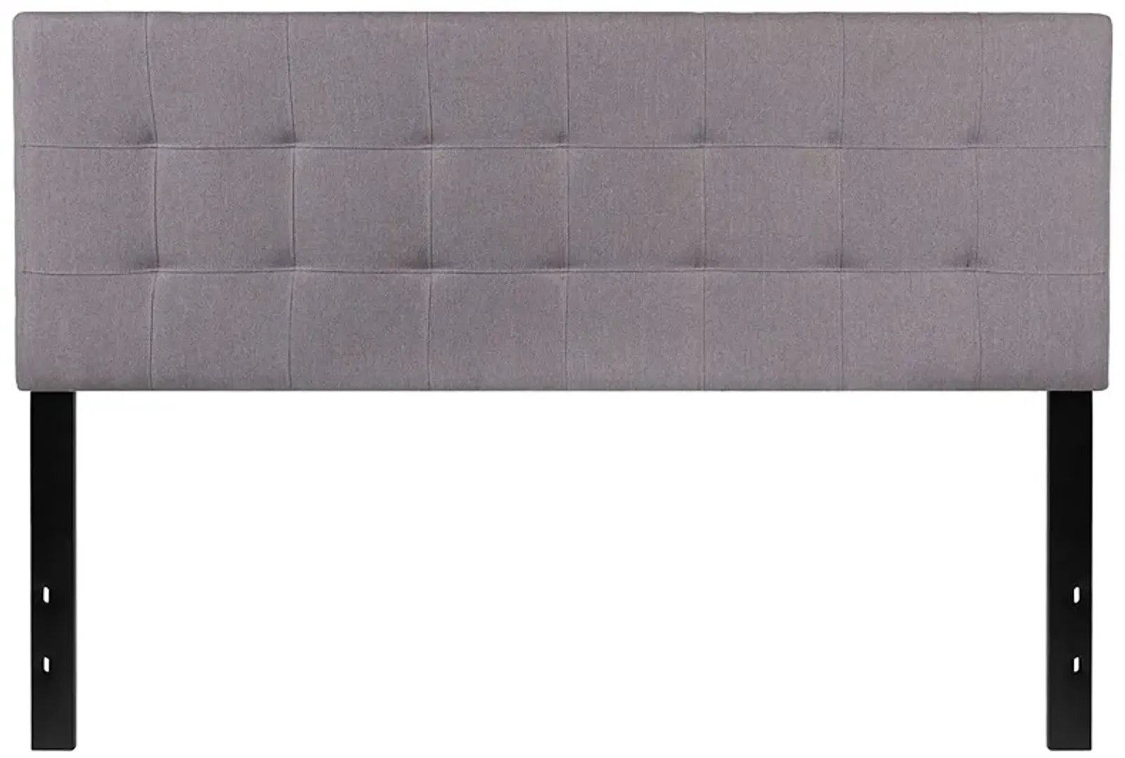 Hivvago Queen size Modern Light Grey Fabric Upholstered Panel Headboard