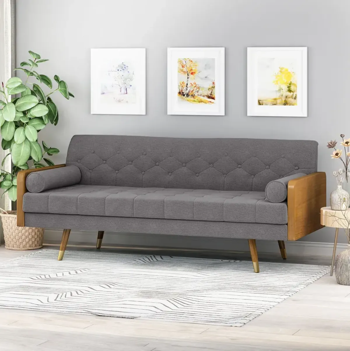 Merax  Modern Sofa with 2 Pillows