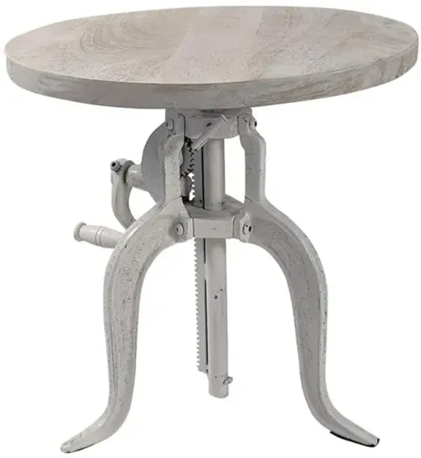 Carolina Living Regan Adjustable Accent Table - Whitewash