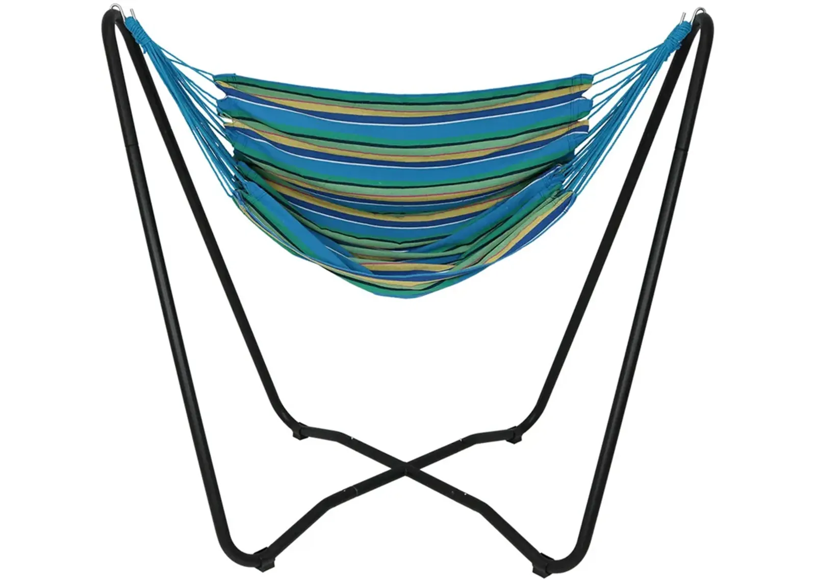 Sunnydaze Cotton Hammock Chair with Space Saving Steel Stand