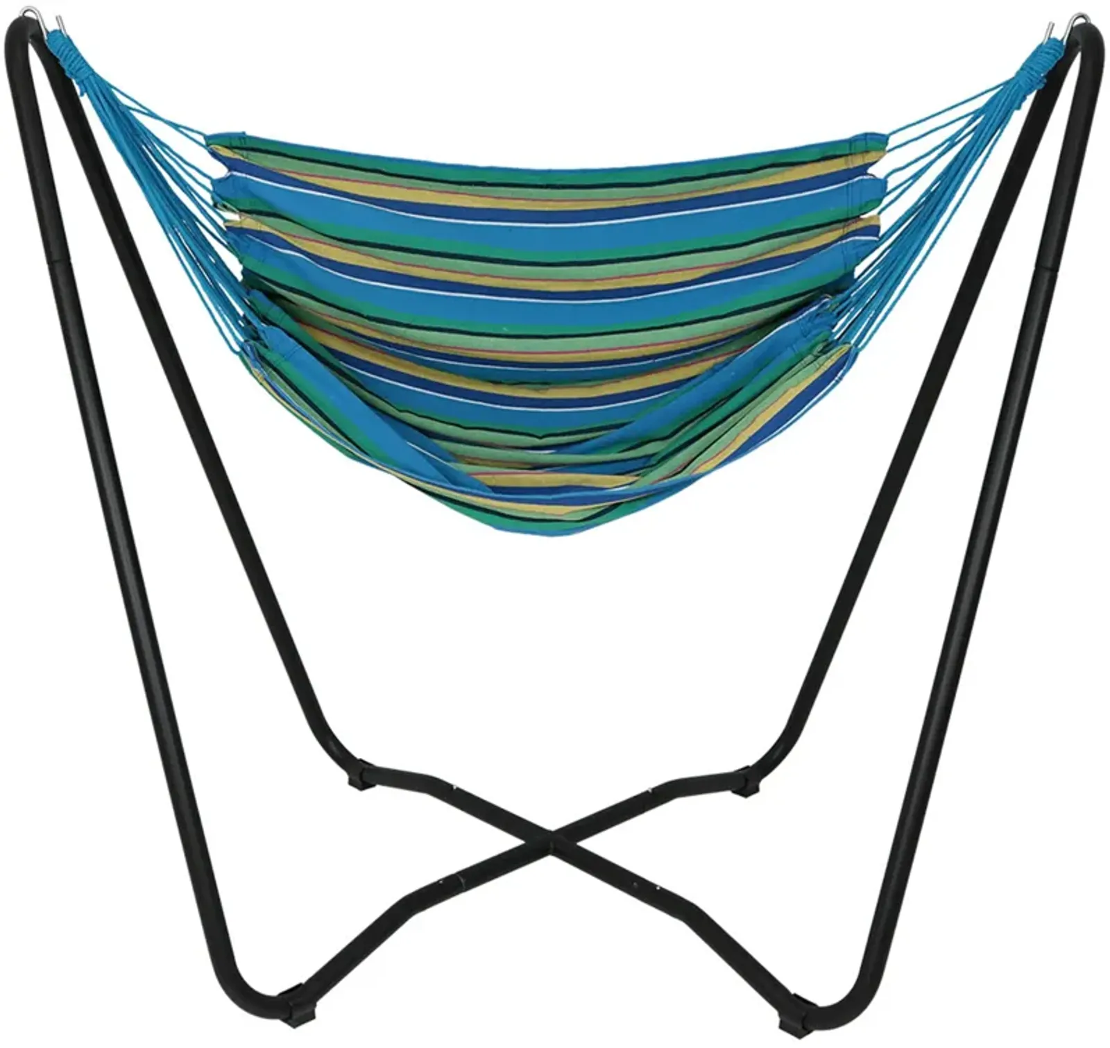 Sunnydaze Cotton Hammock Chair with Space Saving Steel Stand