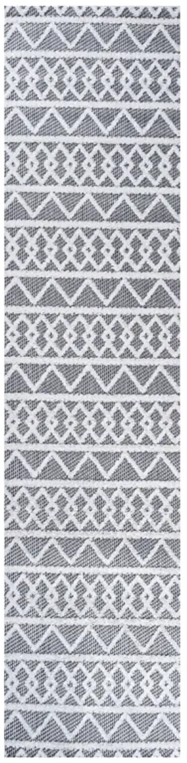 Aylan High-Low Pile Knotted Trellis Geometric Indoor/Outdoor Area Rug